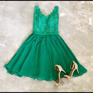 Green Skater Dress